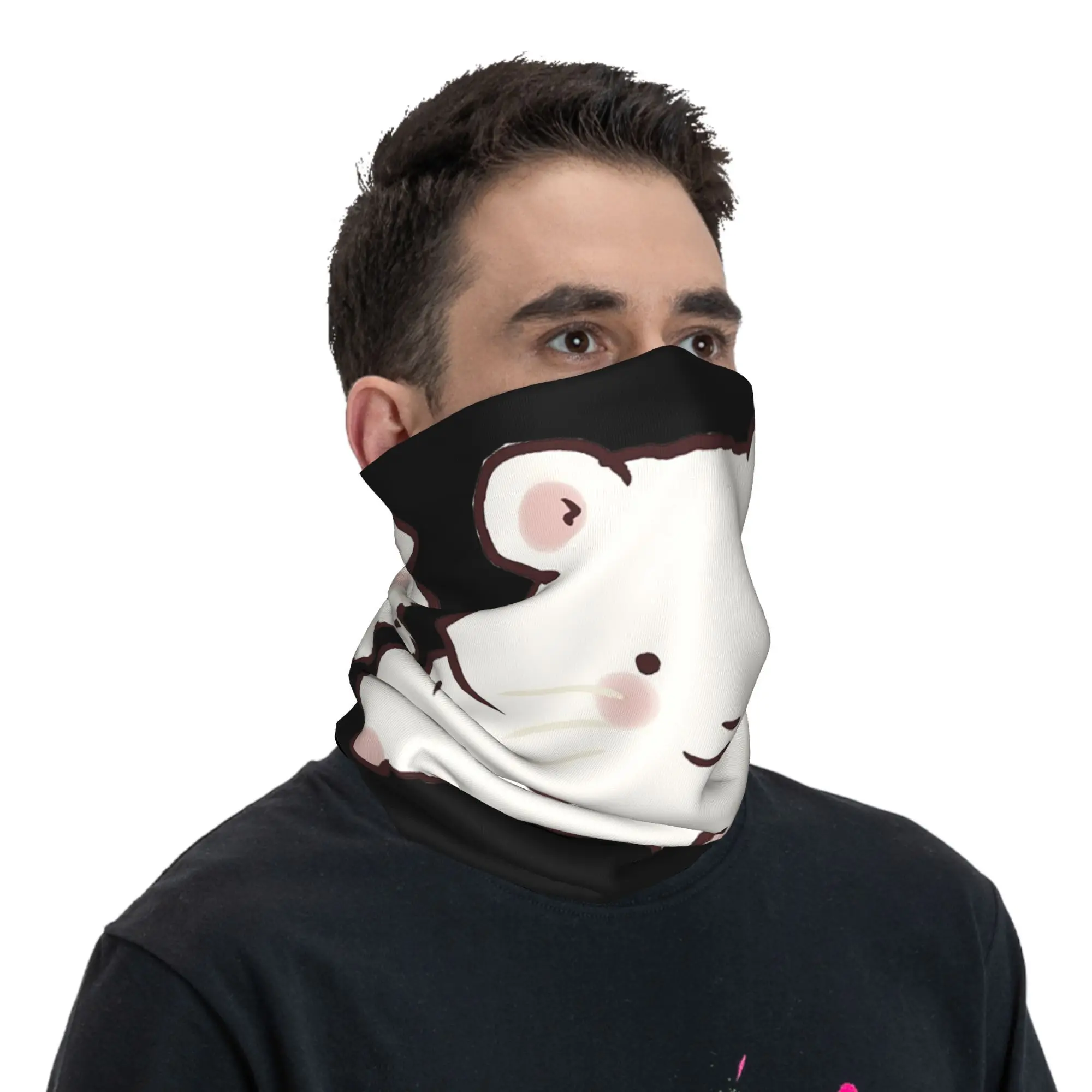 かわいいハムスター描画バンダナネックゲートルプリントフェイススカーフ多用途ヘッドバンドランニング男性女性大人オールシーズン