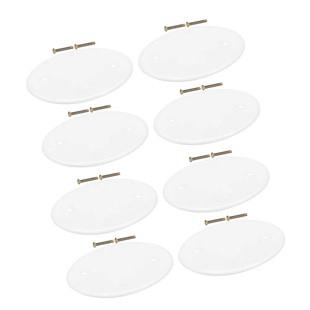 8Pcs White Round Ceiling Blank Cover Plate Sleek Minimalist Aesthetic for Concealing Ceiling Holes Electrical Box Cover Plate