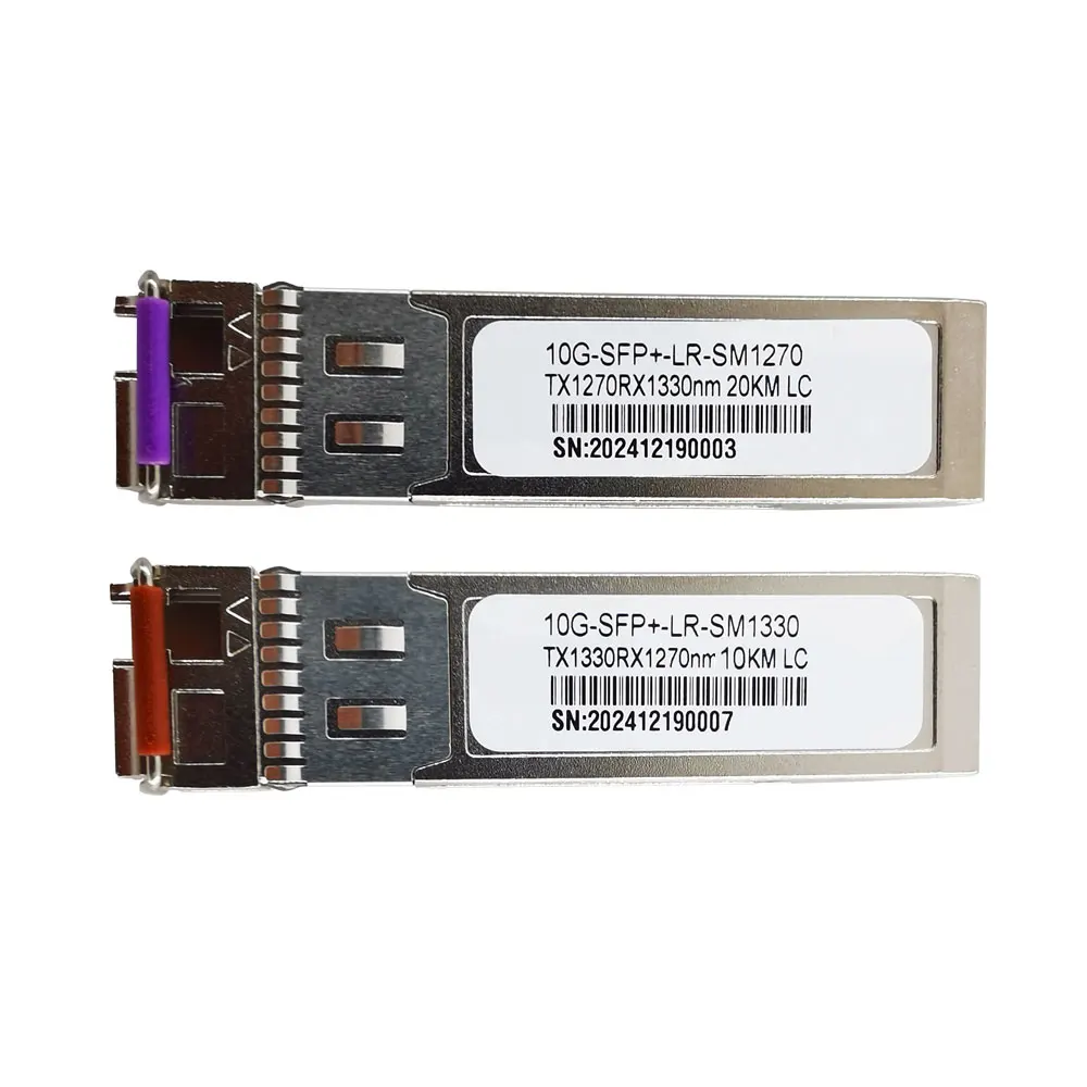 10G 10KM LC Simplex Connector SFP+ Module Single Mode Single Fiber 1270nm/1330nm  with Cisco/Mikrotik/Switch Full Compatible