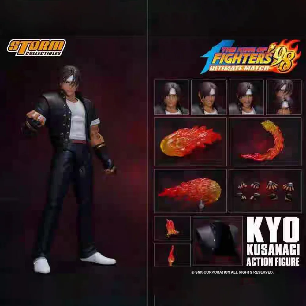 19cm Storm Toys The King of Fighters Kyo Figures Kusanagi Iori Yagami Figurine KOF Action Figure Model Decoration Birthday Gift