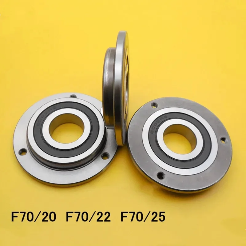 1pcs F70/20 22 25-2RS Integrated Flange Bearing with Inner Diameter of 6/6.35/7/8/9/10/20/22/25mm for Industrial Use