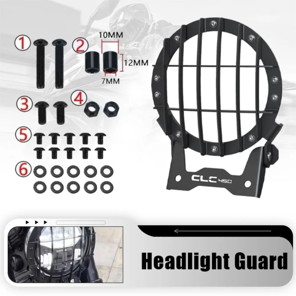 

Motorcycle Accessories Headlight Guard Cover Protector Grill FOR CFMOTO CF MOTO CLC450 Bobber 450 CL-C 2023 CLC 450 bobber 2024