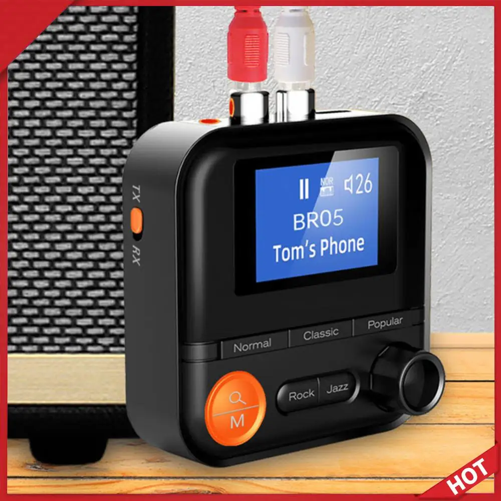 Audio Transmitter Bluetooth-Compatible 5.2 Audio Receiver Wireless AUX 2RCA TF for TV/Computer/Projector/Headset/Car