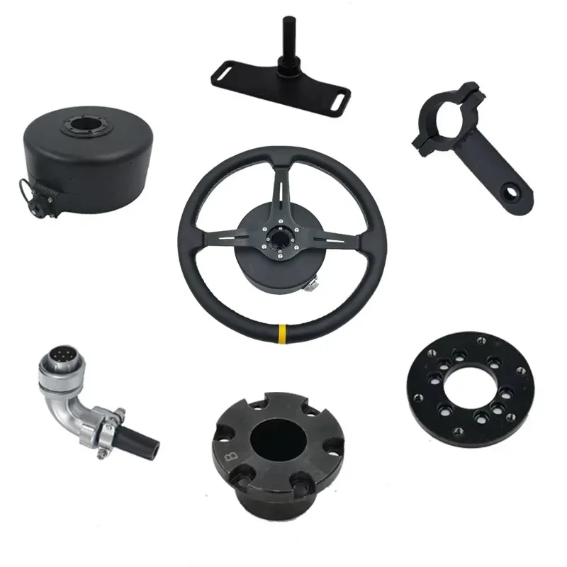 KEYA 12v 7Nm 80rpm 50w Tractor Auto Steering Motor Kit for Airport Autonomous Cargo and Baggage Tractor Autopilot Driving System