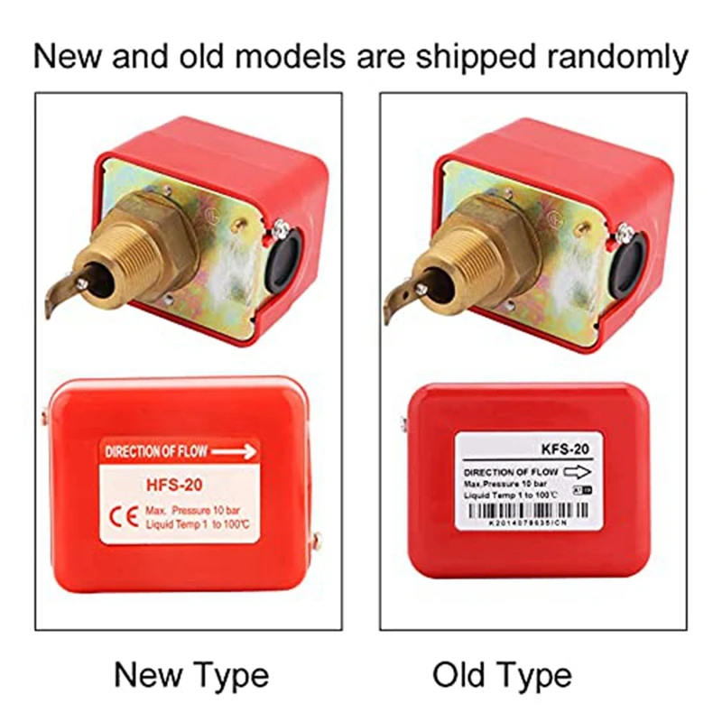 AB42-HFS-20 R3/4 Threaded Propeller Liquid Water Oil Flow Sensor Switch Automatic Control Flow Switch 15A 250V