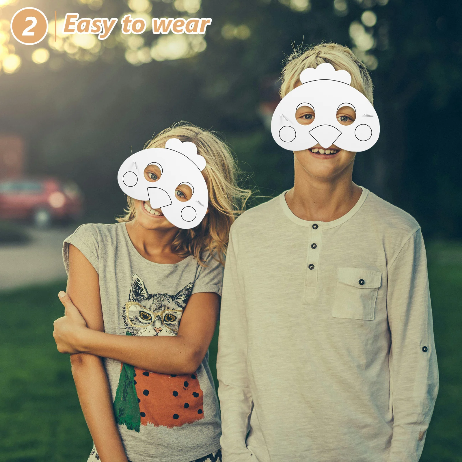 

12 Pcs 's Paper Mask Carnival Coloring Blank Easter Masks Diy Animal Cosplay