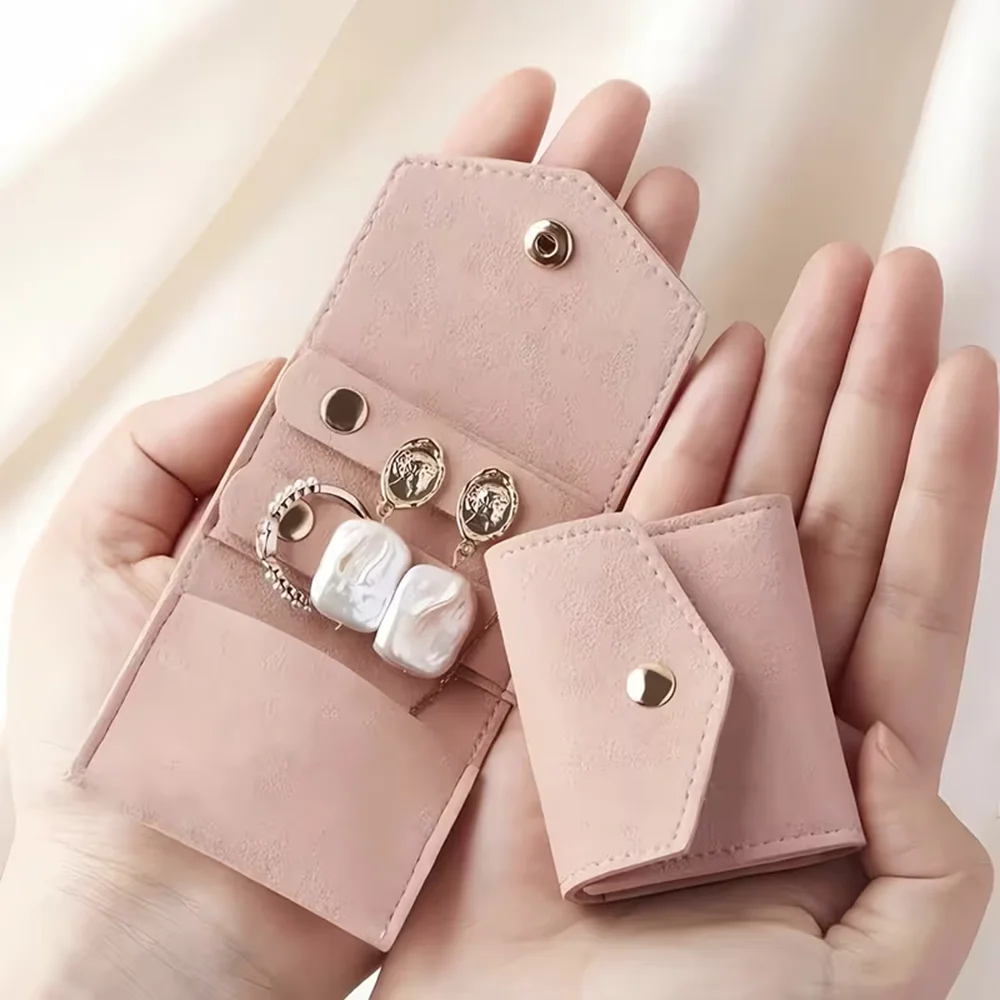 Portable Travel Jewelry Roll Bag, Light‑Luxury Multi‑Functional Jewelry Organizer Pouch for Earrings, Rings, Ideal for Business