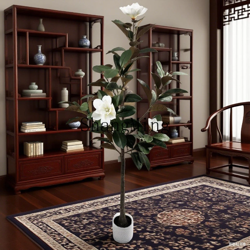 

SM Home Simulation Magnolia Tree Indoor and Outdoor Large Floor Decoration Landscaping Ornament Green Plants