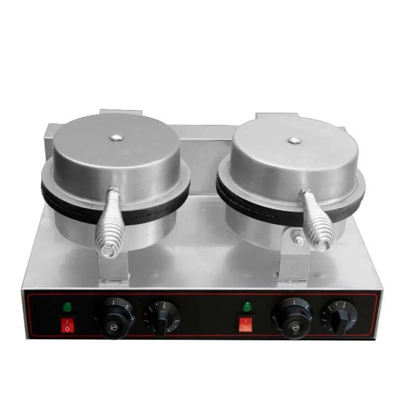 

220V Electric Ice Cream Cone Making Machine Cone Baking Pan Machine Crepe Crispy Egg Roll Machine Waffle Pan