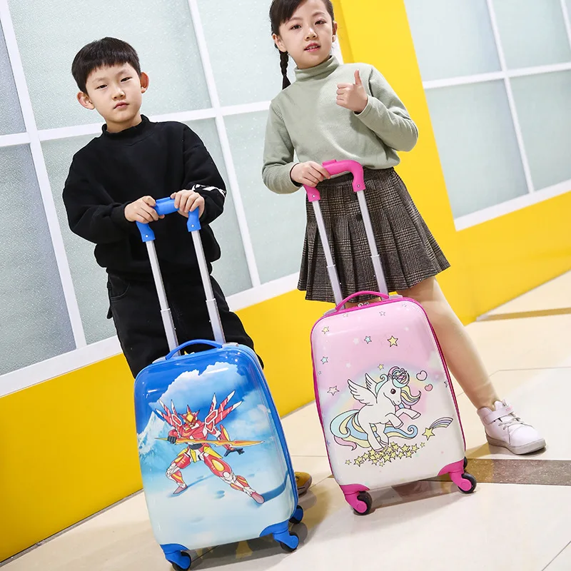 Nova moda 18-Polegada dos desenhos animados bonito universal roda praça mochila para estudantes da escola primária crianças trolley caso bagagem um