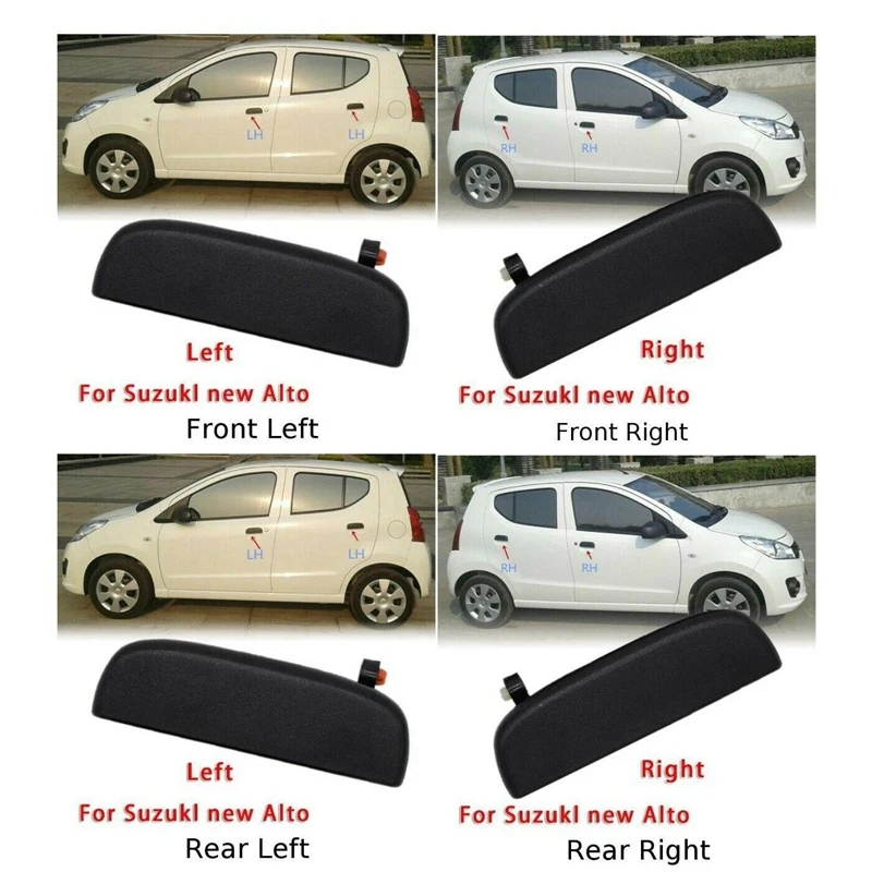 Pair Front Rear Outer Exterior Door Open Handle Outside Door Knob Left Right For Suzuki New Alto Outer Door Handle Parts