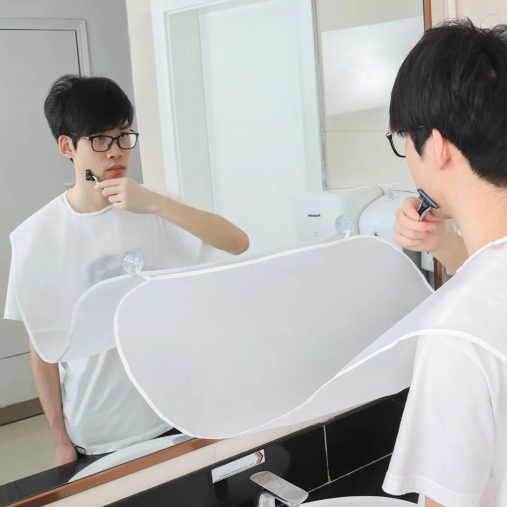 

5pcs Waterproof Beard Shaving Bib Apron For Men Adjustable Hook Loop Shaving Catcher Suction Cup Design Shave Tool