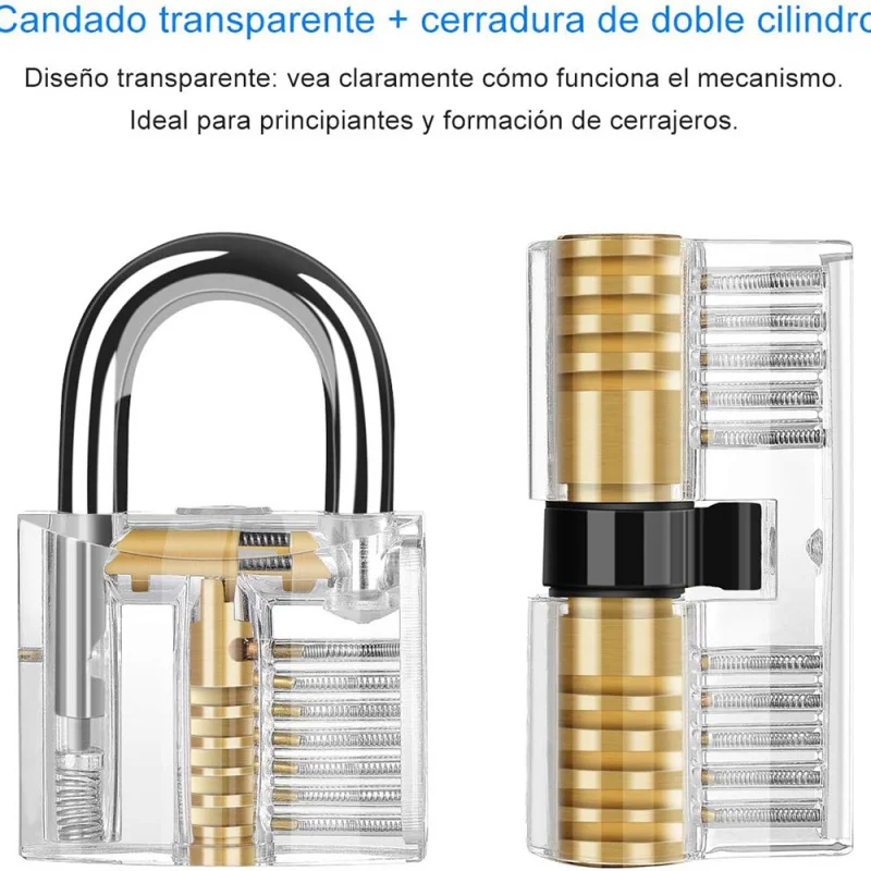 Locksmith Transparent Locks Pick Visible Cutaway Mini Practice View Padlock Hasps Training Skill For Furniture Hardware image 6
