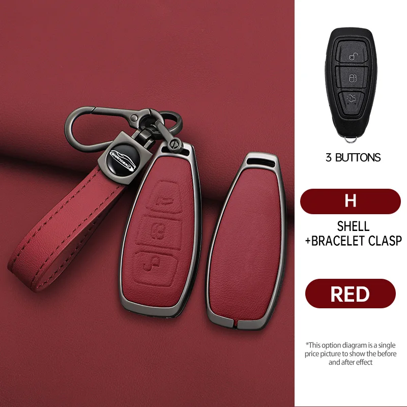 

Zinc Alloy Car Remote Key Case Cover Shell For Ford Focus 3 4 Mondeo MK3 MK4 Fiesta Ecosport Kuga ST C-Max B-Max Protector Fob
