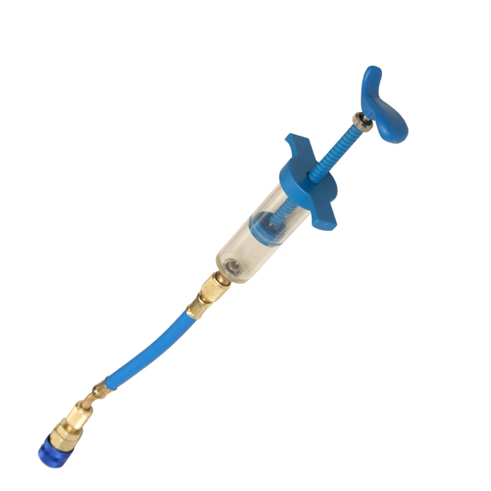 A/C Dye Injector 1Oz Car Oil Injection Tool Refrigerant Fluid Filler Tube for Car Repair Tools for Vehicle Home Air Conditioner