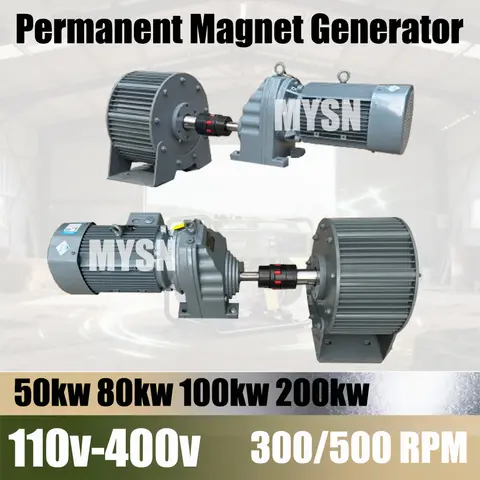 Free Energy Generator 100KW 400V 220VPermanent Magnet Generator For Wind Turbin Irrigation Mining Low RPM Alternator 80KW 50KW