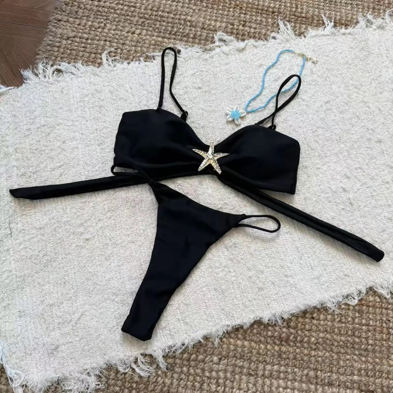 

Мини-микро-стринги со звездами, женские купальники, женский купальник, комплект бикини из двух частей, купальный костюм, купальный костюм