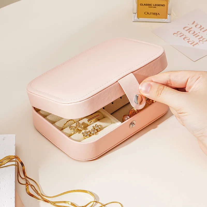 Travel Jewelry Case,Small Jewelry Box,Portable Travel Jewellery Box Trays Organizer Display Storage Case for Rings and Earrings