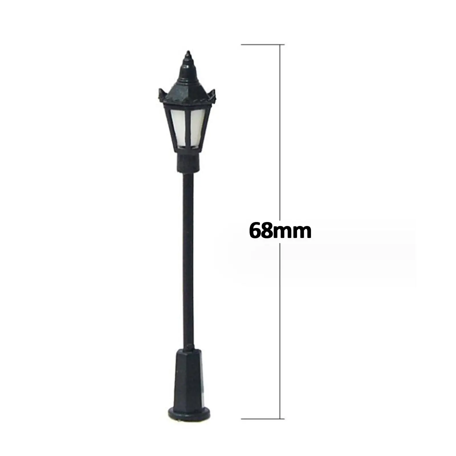 10Pcs Miniature Street Light Model 1/150 Garden Lamp Model for Fairy Garden