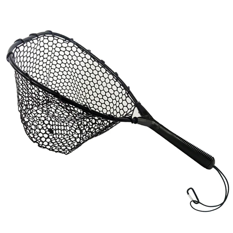 Luya fly aluminum alloy hand-written net silicone fishing net bag ultra-light and ultra-hard Luya portable.