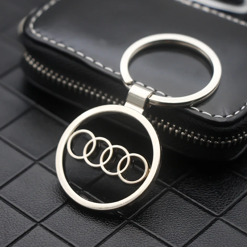 Metal Alloy Car Keychain Key Chain Rings Accessories For Audi A3 A4 B5 B6 A3 8P 8V 8L A5 A6 C6 C5 A1 A7 A8 Q2 Q3 TT RS3 RS4