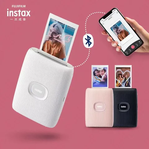 Nieuwe Fujifilm Instax miniprinter Echte Fujifilm miniprinter Link 2, met selecteerbare Instax Mini Film Instant Film Camera