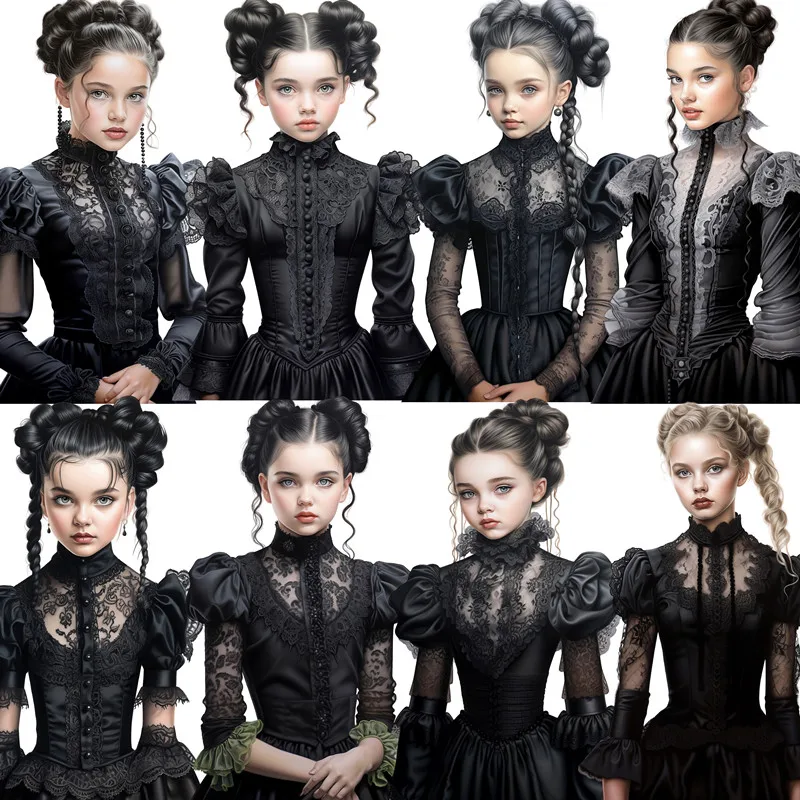 

Vintage Goth Beauties Stickers Crafts And Scrapbooking stickers kids toys book Decorative sticker DIY Stationery