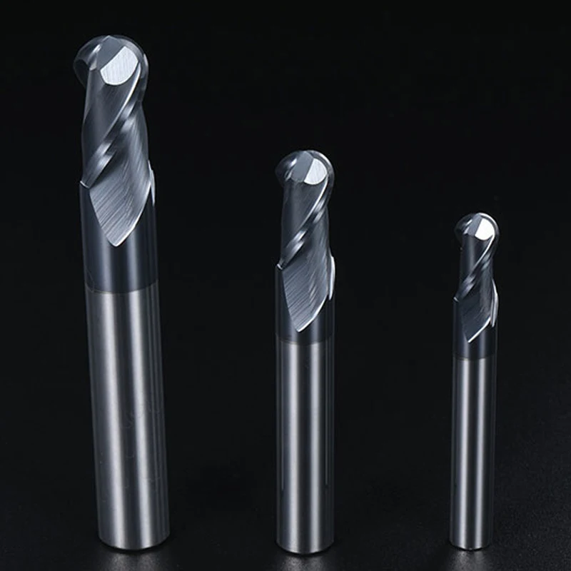 HRC50 2 Flute Ball nose end mill 2 flutes R0.5-R10 Milling Cutter Alloy Coating Tungsten Steel Tool Cnc Maching Endmills