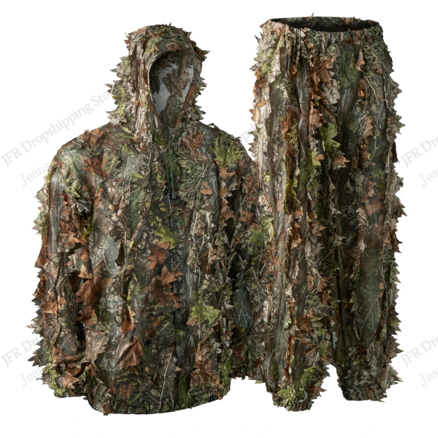 Leafy Camouflage Hoodie Set Hunting Camo 3d Print Hoodie Men Women Fashion Hoodie+Pant 2Piece Suit Outdoor Sports Tracksuit Set
