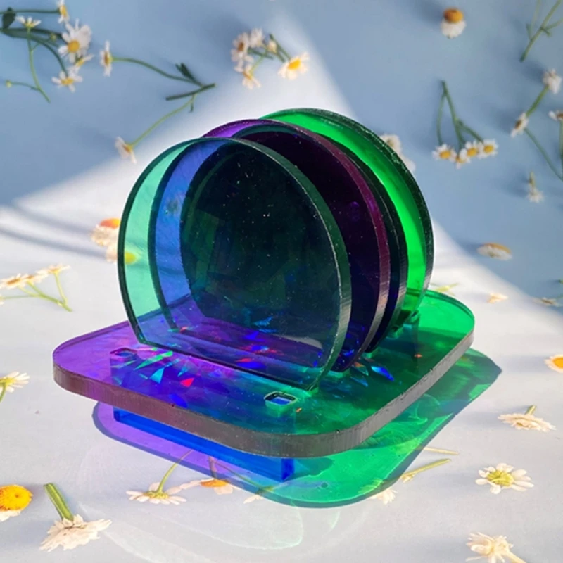 Holographische Untersetzer Halter Form Untersetzer Lagerung Box Form Kristall Epoxy Formen Dropship