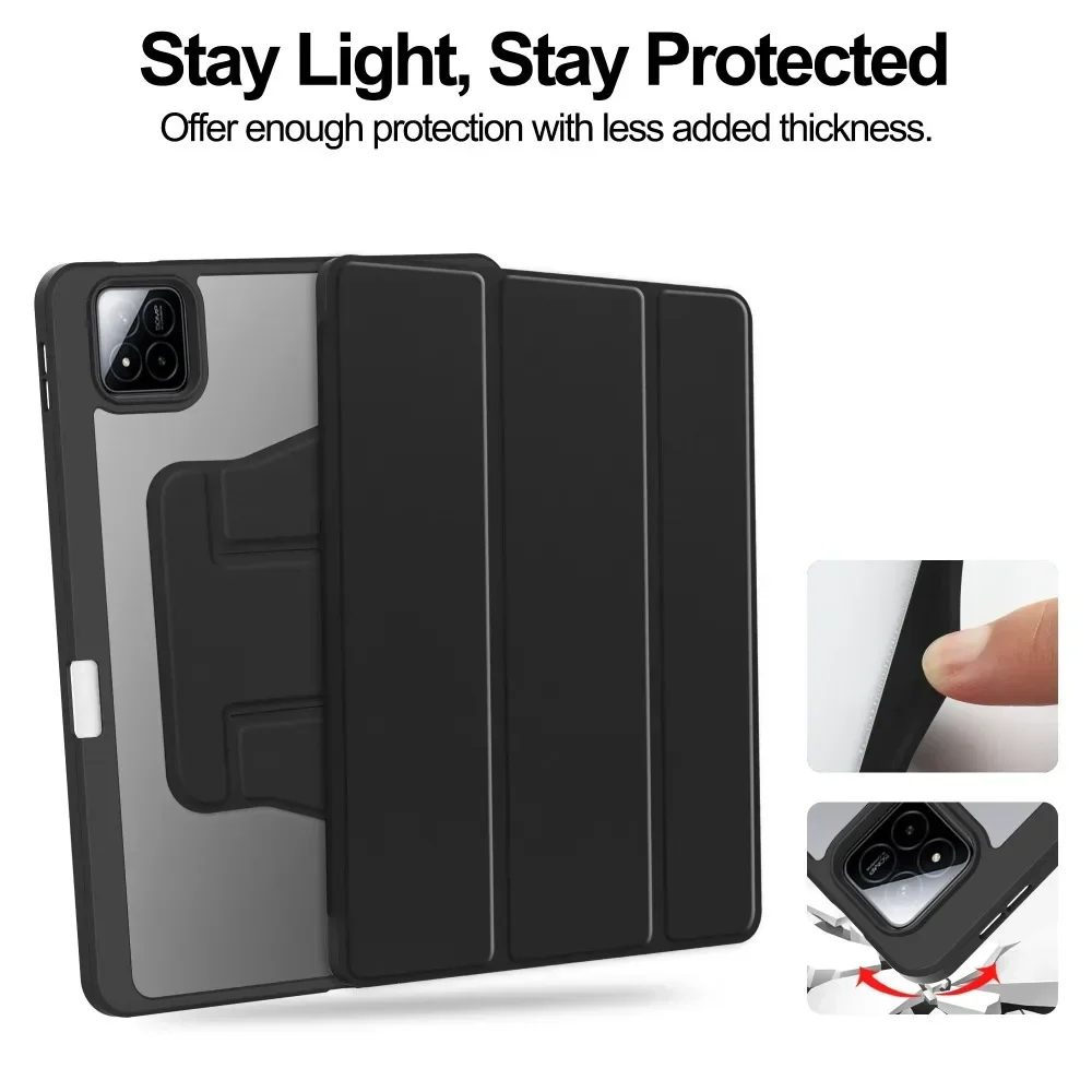 Image 7: Housse de Rotation à 360 degrés pour Xiaomi Pad 7, étui 2024 avec porte-crayon, pour Coque Xiaomi Pad 7 Pro Mi Pad 7, étui pour tablette 11.2 pouces