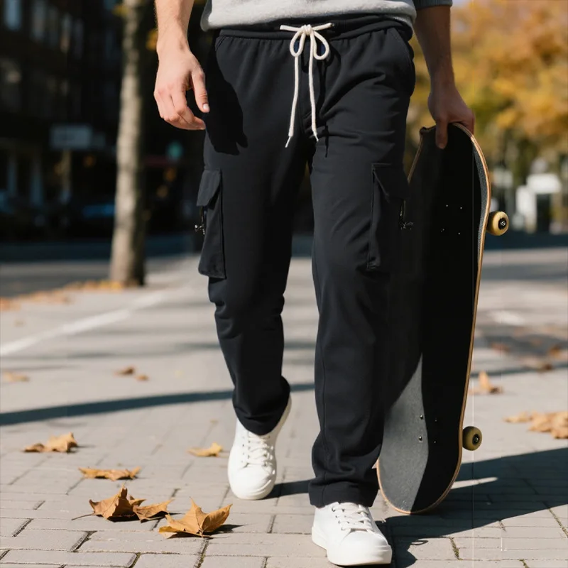 

American Blockbuster Outdoor Men's Hip Hop High Street Casual Loose Multi-Pocket Tooling Sports Pants