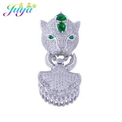 Juya Handmade Cubic Zirconia Decorative Dragon Fastener Connector Lock Clasp For DIY Natural Stone Baroque Pearls Jewelry Making