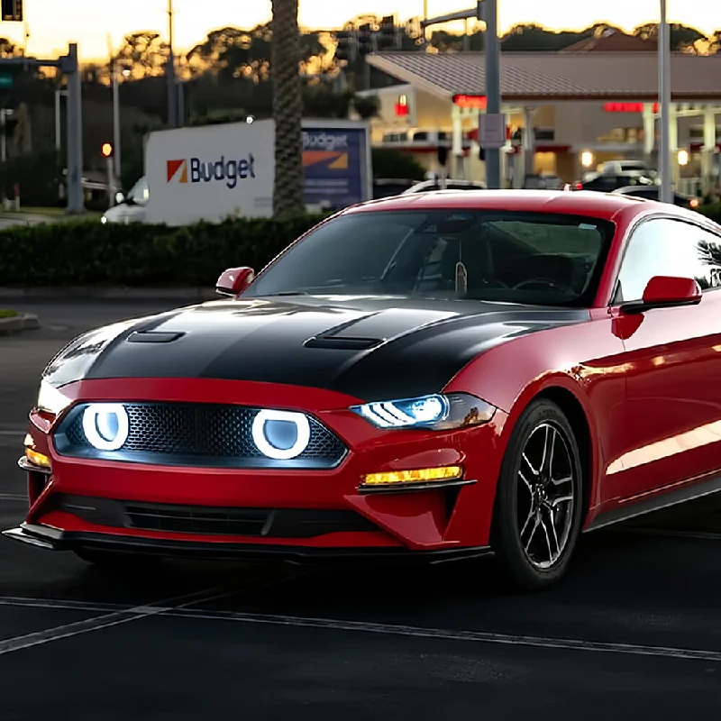 Racing Grills For Mustang 2018 2019 2020 2021 2022 2023 Mach1 Style Front Honeycomb Front Bumper Car Accessories