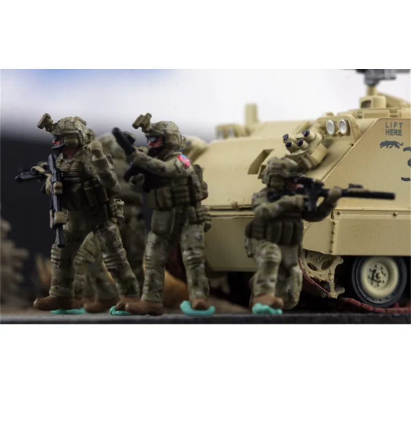 

1:72 Model Resin Painted 5 Pcs US Delta Force Special Operations Soldier Action Figure DIY Scene Accessory Collection Display