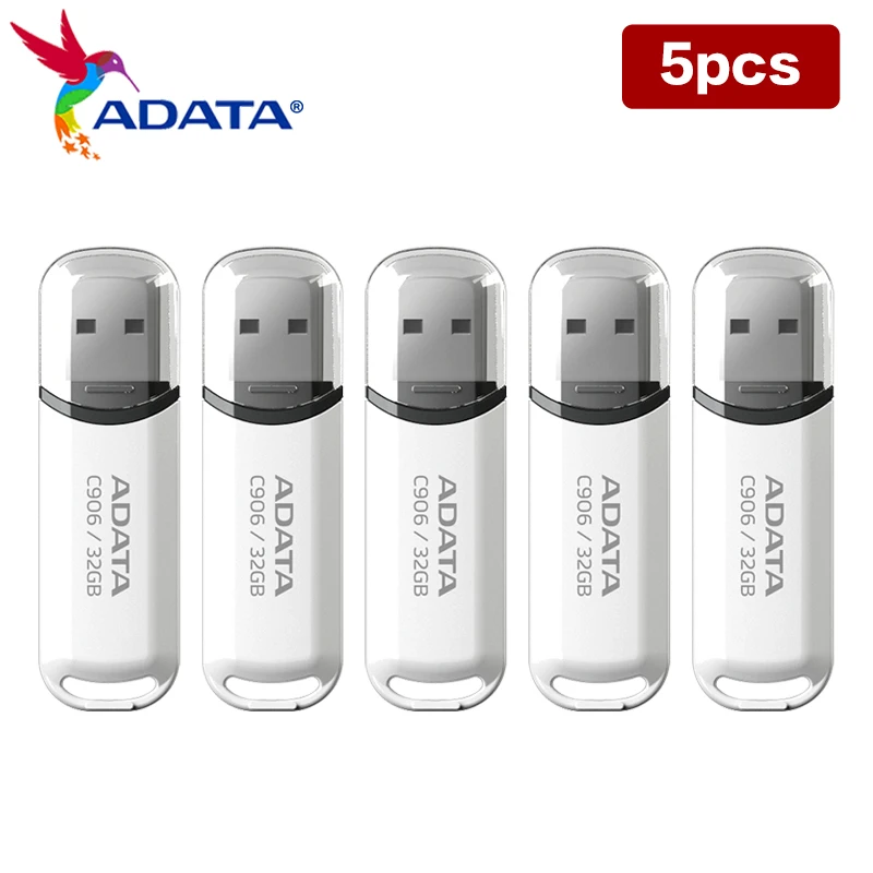 

ADATA 5 pieces C906 USB 2.0 USB Flash Drive 32GB Memory Stick 16GB U Stick Storage Disk Memory Stick For PC