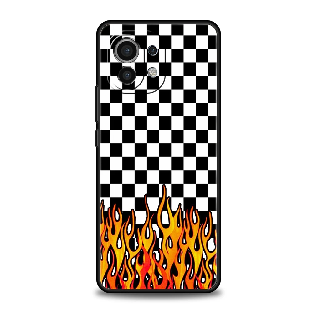 Telefon Fall Für Xiaomi 15 14 13 12 Lite 14T 13T 12T Pro Poco X7 X6 X5 X4 X3 NFC F7 Ultra F6 Pro Abdeckung Schachbrett