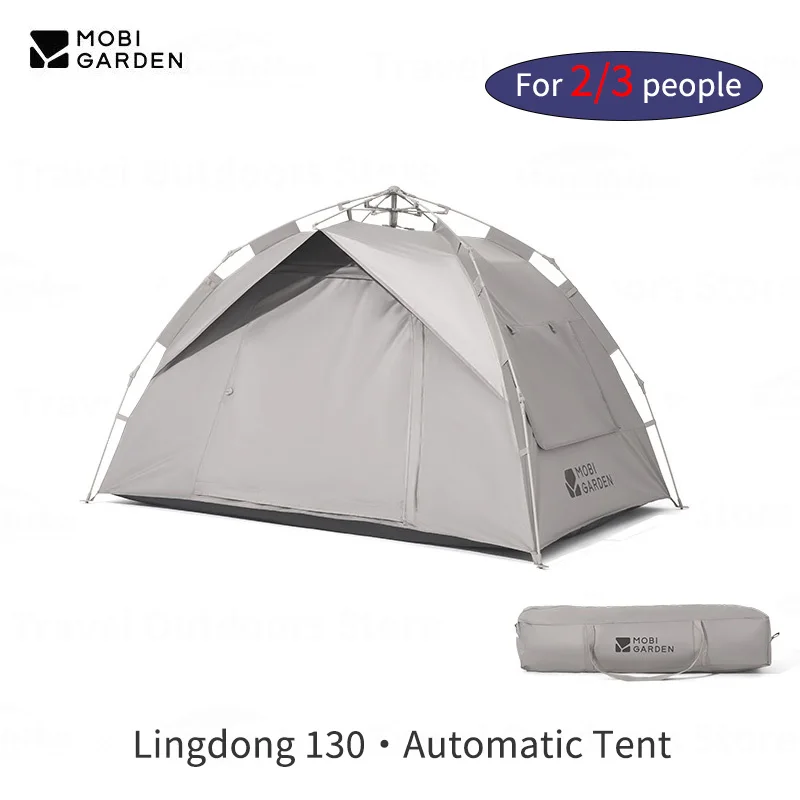 

MOBI GARDEN Lingdong 130, палатка в одно касание, самостоятельная туристическая палатка для кемпинга, быстрооткрывающаяся портативная 15D виниловая палатка от солнца, сверхлегкий