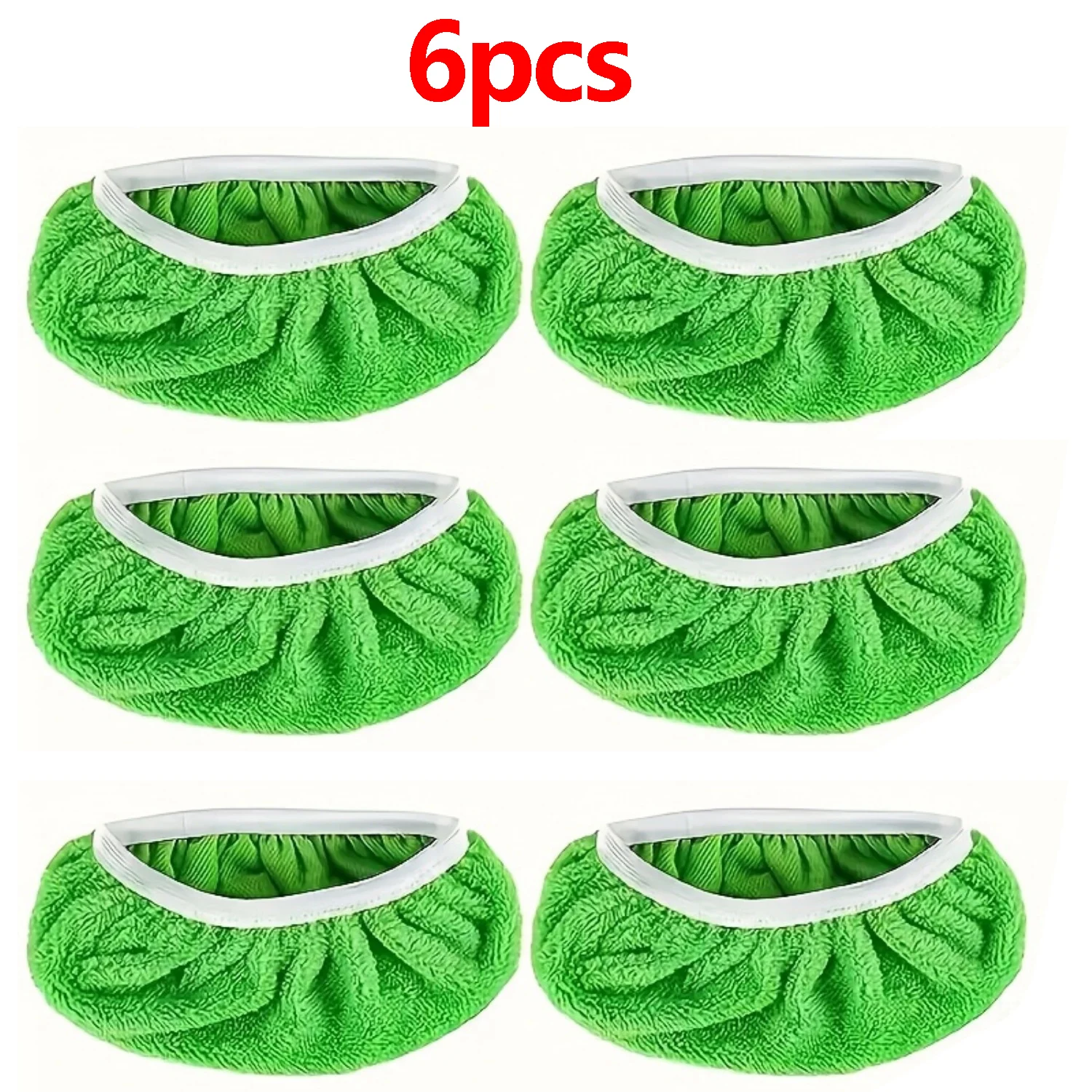 6Pcs Reusable Mop Pads Compatible with Swiffer Sweeper Microfiber Chenille Washable Mop Refills for Wet Dry Floor Cleaning