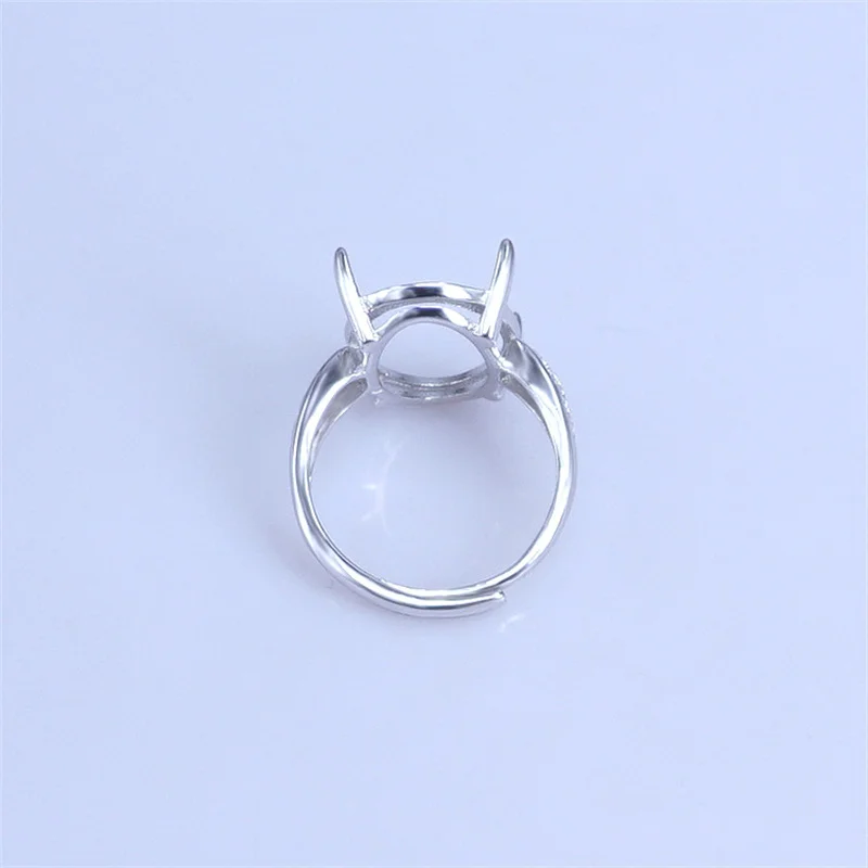 Prong Setting 9*11/10*14/12*16/13*17/15*20mm Gemstone S925 Sterling Silver Ring Empty DIY for Women Fine Charm Jewelry Accessory