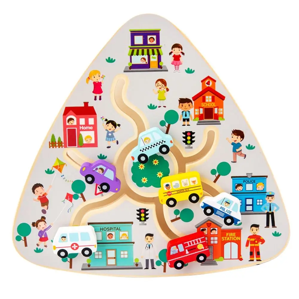 

Wooden Children's Maze Walking Board Early Education Montessori Montessori Maze Boards Multipurpose Portable Puzzle Maze Board