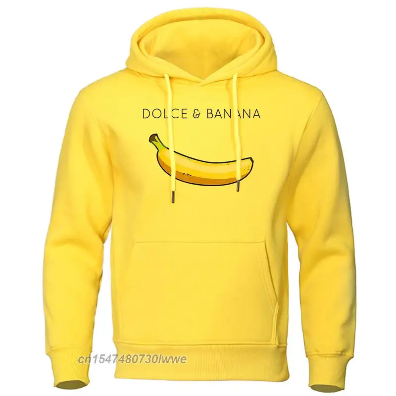 

Свитшот Dolce & Banana мужской с принтом, модные повседневные худи, Свободный пуловер, топы с карманами, теплая спортивная одежда, осень