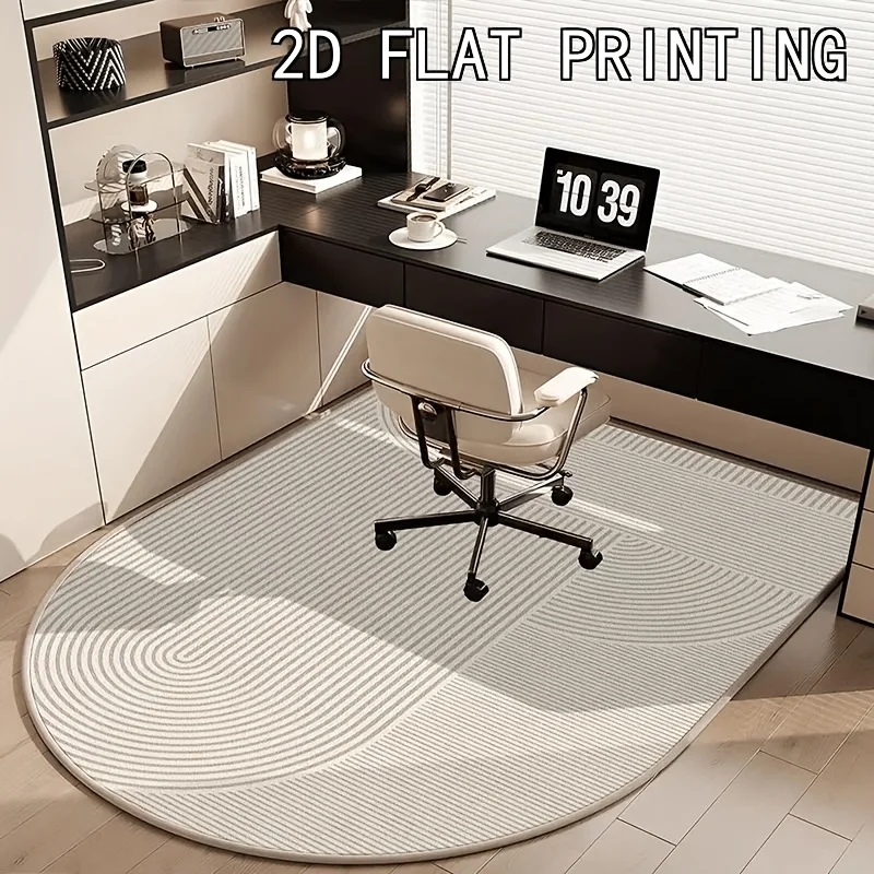 VIKAMA Under-chair Rug Protector with Exquisite Desk and Swivel Chair Study Chair Floor Protection Mat Under Desk Carpet Home