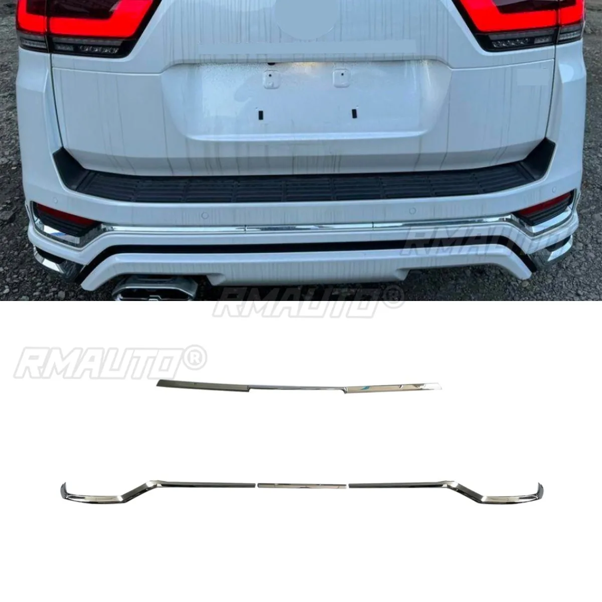 

Защита багажника из АБС-пластика, декоративная полоса заднего бампера для Toyota Land Cruiser LC300 2021-2023, комплект кузова, автомобильные аксессуары