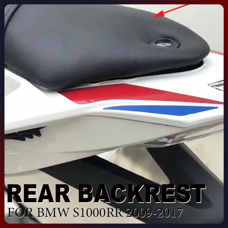 Motorcycle Rear Backrest For BMW S1000RR S 1000 RR 2009-2017 PU Leather Motorcycle Passenger Cushion Rear tail Seat Back Cover