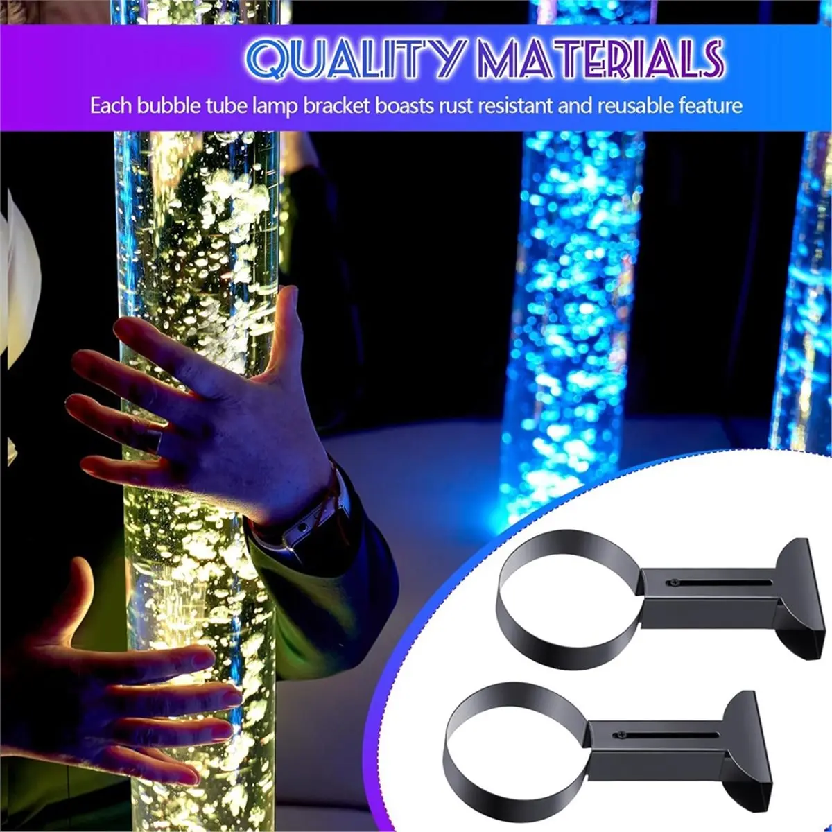DT35BG 2pcs Adjustable Wall Bracket for 11cm Diameter Fish Bubble Lamps Secure and Stylish Aquarium Light Holder