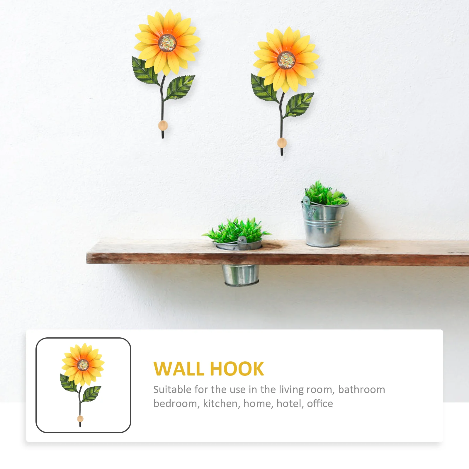 Small Daisy Wall Hanging Key Storage Hangers Coat Pendant Home Hook Hooks Wrought Iron Office Flower