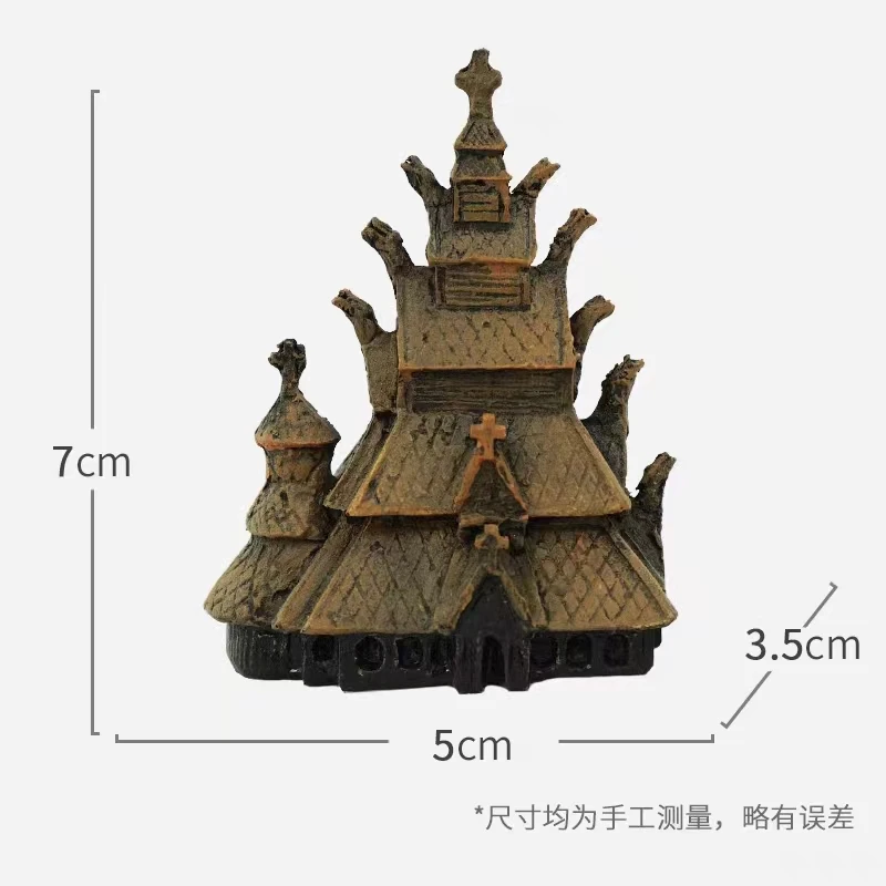 Resin figure mental psychological sand table game box court therapy building temple