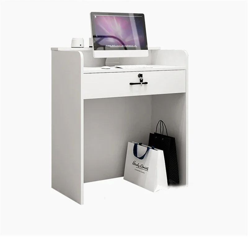 Modern Reception Desks Office Furniture white minimalist company Front Desk Small Clothing Store Reception Checkout Counter Z