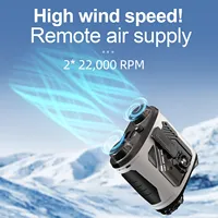 6000mAh Portable Neck Waist Clip Fan Rechargeable 100 Speeds Strong Wind,LEDLighting Cooling Hanging Camping Fan &Power